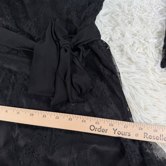 Pearl Georgina Chapman Black Lace Mini Dress Size 6 Romantic Whimsigoth Sexy Y2K - Picture 10 of 15